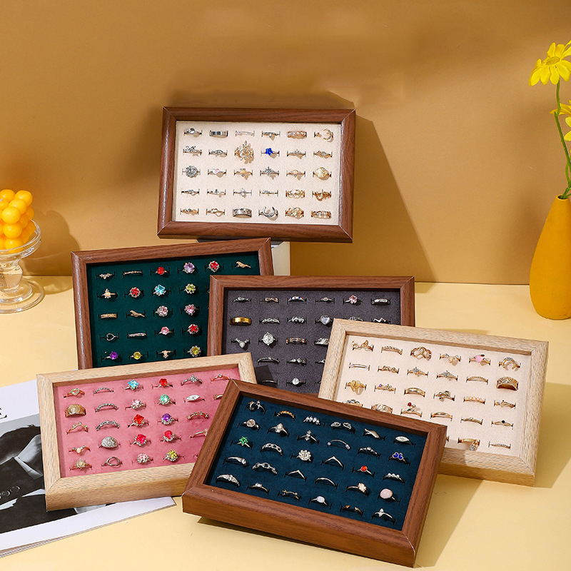 Wood Ring Blank - Fashion Ring Display Plate Ear Studs