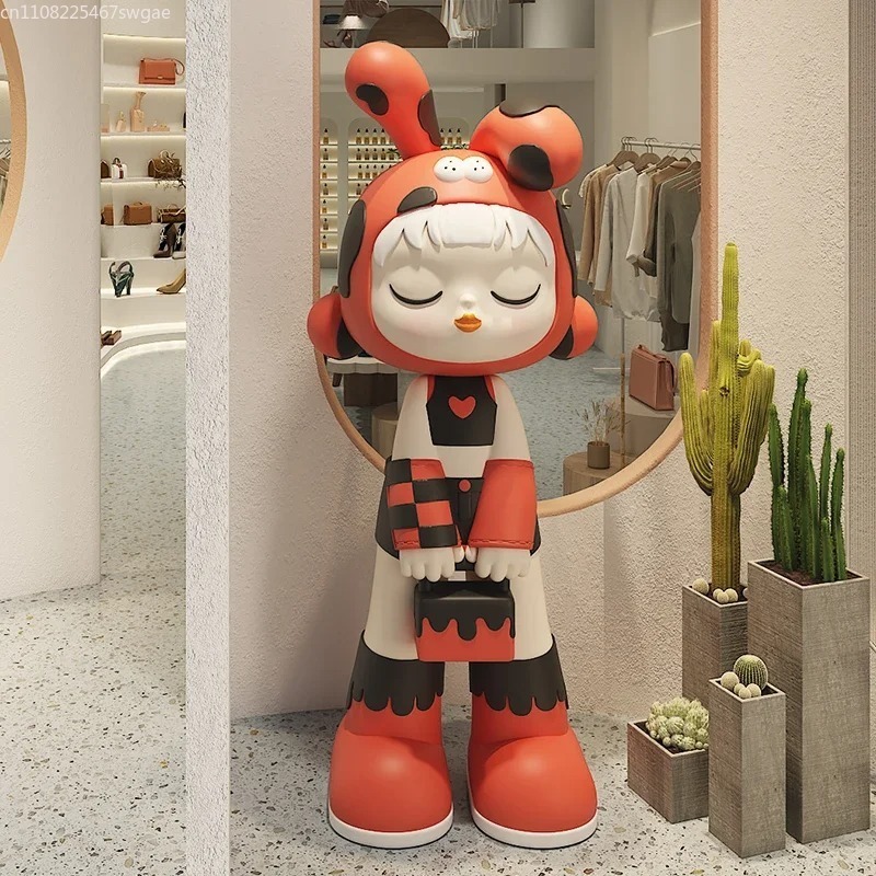 Art Cartoon Girl Statue Indoor - Crafting Resin 评论和价格