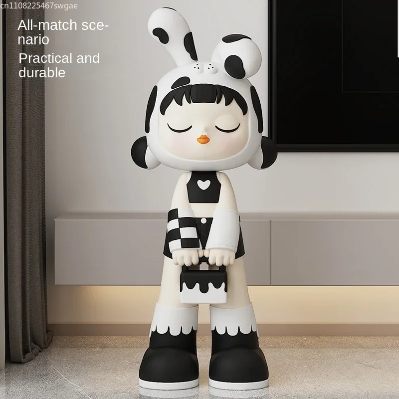 Art Cartoon Girl Statue Indoor - Crafting Resin 评论和价格