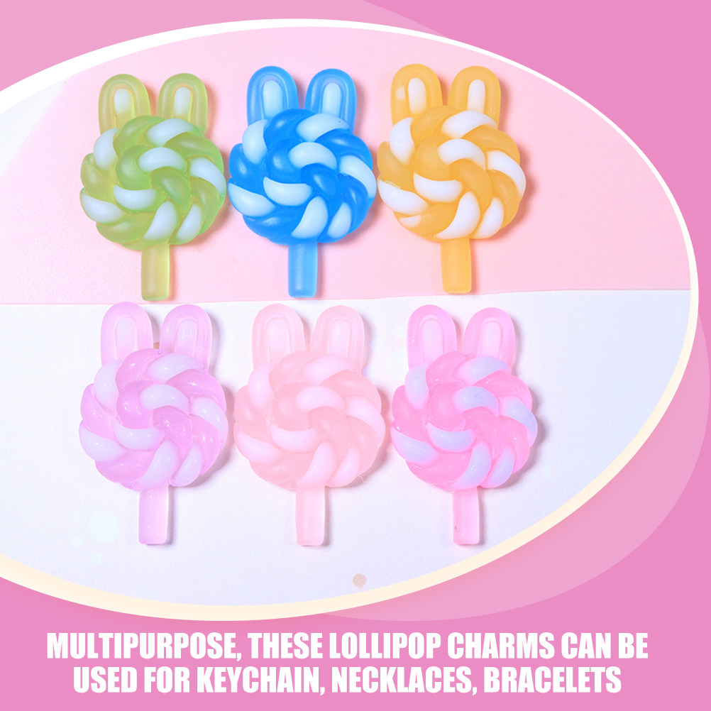 24Pcs Cute Cartoon Lollipop Ch - Resin Craft Material 评论和价格