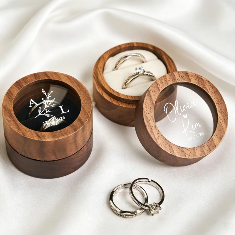 Personalized Wedding Ring Box  - Wood Ring Blank 评论和价格