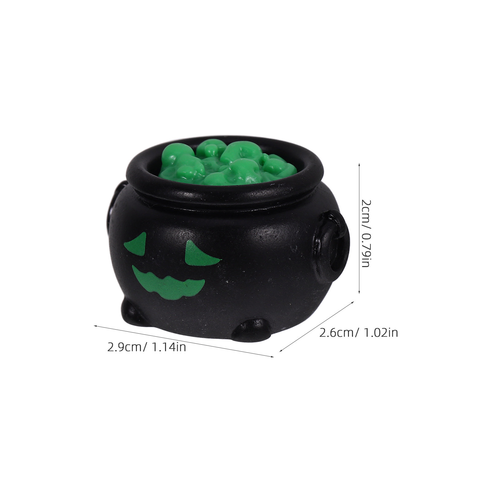 10Pcs Miniature Witch Cauldron - Crafting Resin 评论和价格
