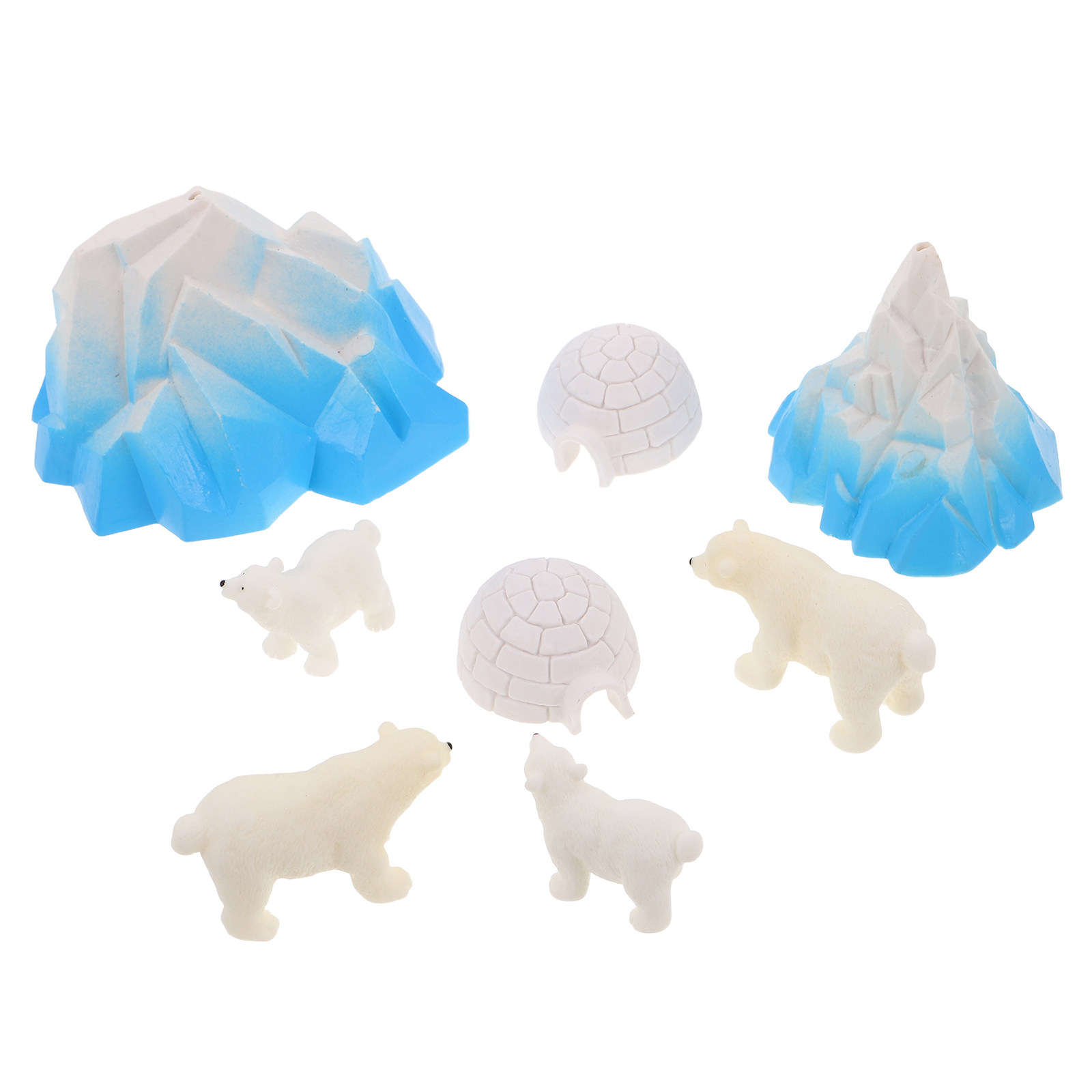 8Pcs Mini Resin Polar Bears Ar - Crafting Resin 评论和价格