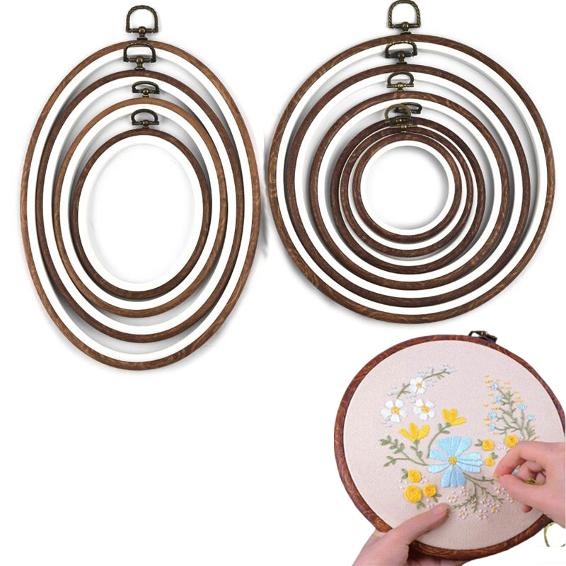 10PCS Sewing Tool Round Oval I - Wood Ring Blank 评论和价格