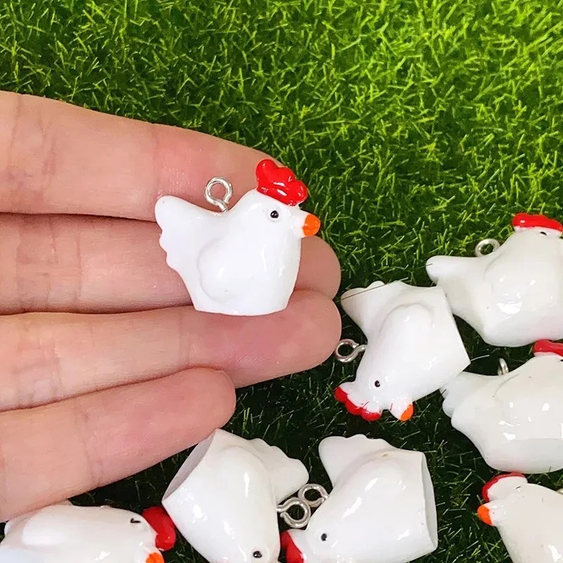 10Pcs Cute Mini 3D Chicken Res - Resin Craft Supplies 评论和价格