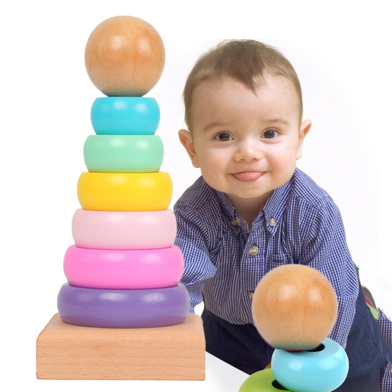 Children Rainbow Tower Ferrule - Wood Ring Blank 评论和价格