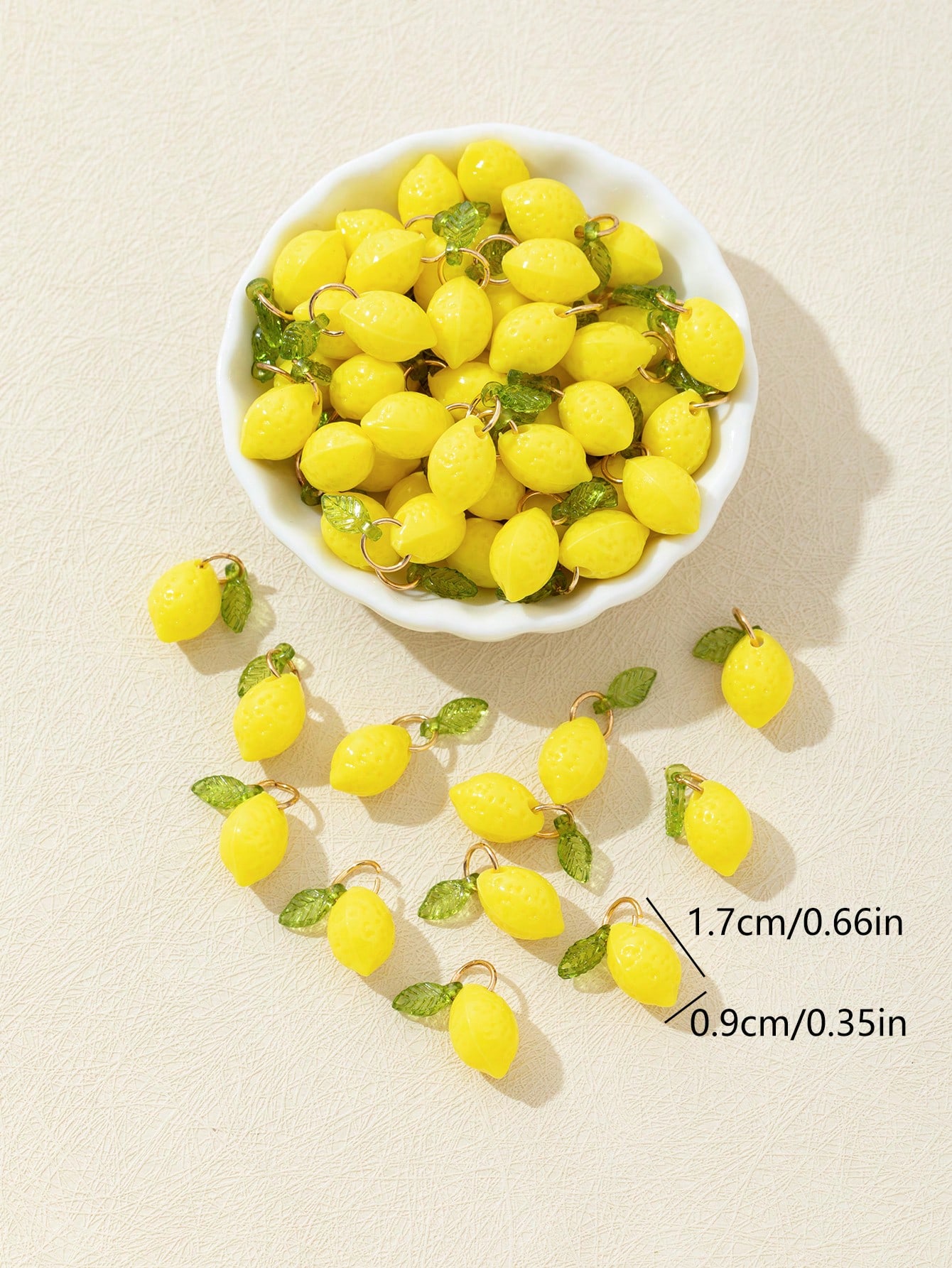 10Pcs 3D Lemon Resin Charms Pe - Resin Craft Supplies 评论和价格