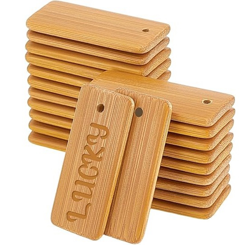 50pcs Wooden Tags Key Ring Bla - Wood Ring Blank 评论和价格