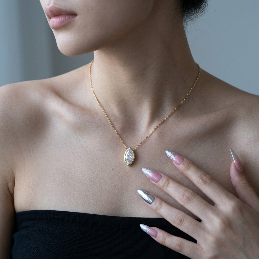 3Carat Bezel Set Marquise Cut  - Bezels Set Pendant 评论和价格