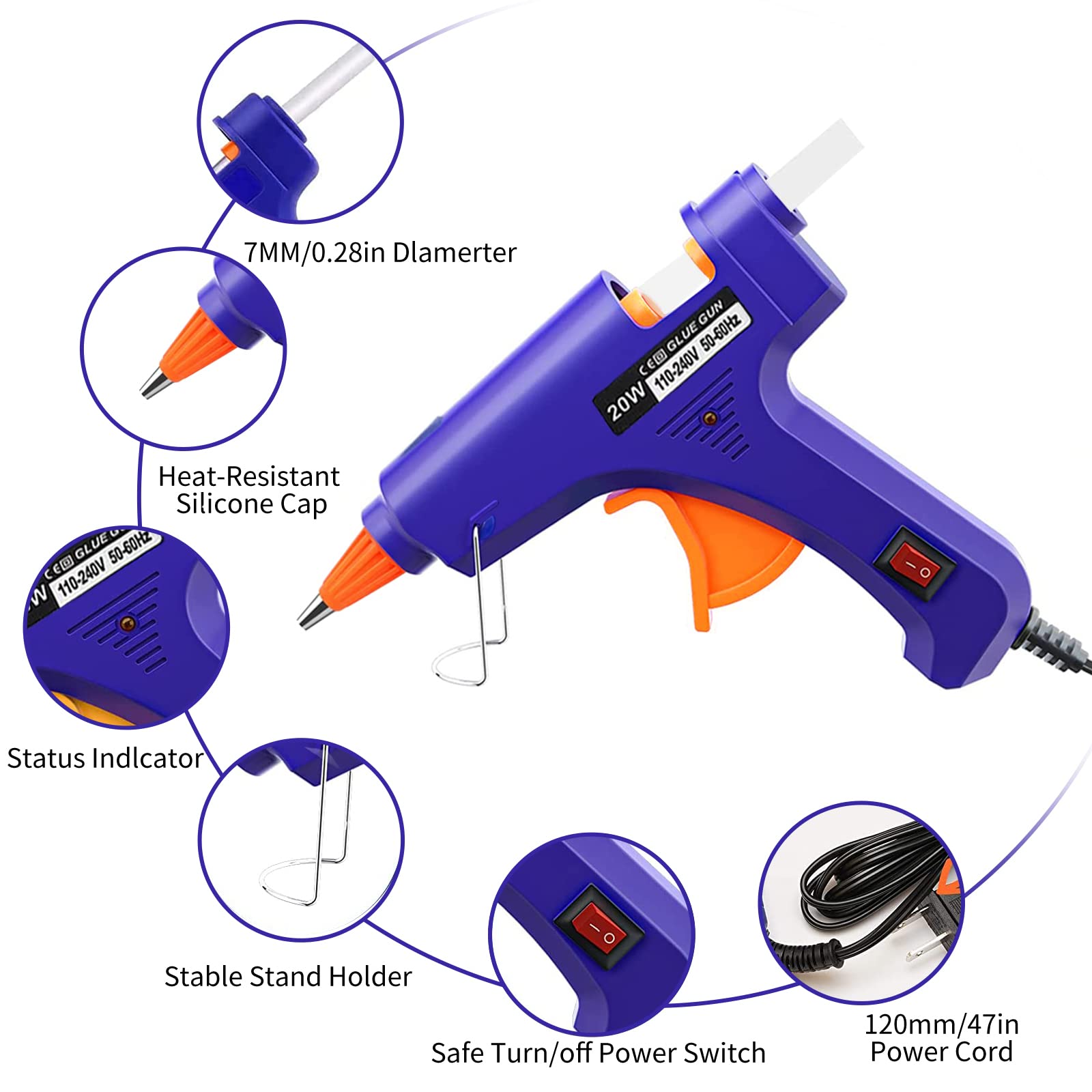 20W Hot Melt Glue Gun Househol - Heat Gun Small 评论和价格