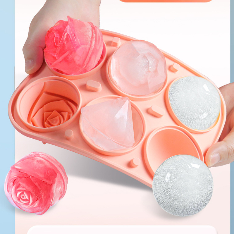 3D Rose Diamond Round Ice Cube - Coaster Mold Round 评论和价格