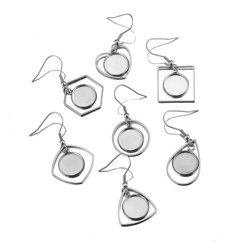 10pc Stainless Steel Tray Beze - Bezels Set Pendant 评论和价格