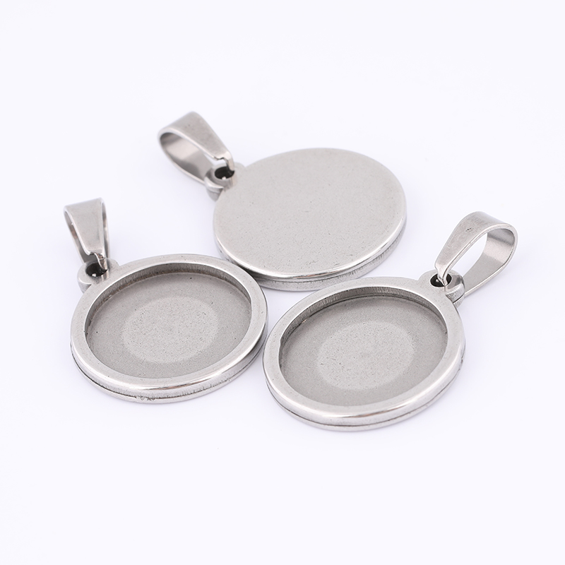 10pcs 15mm Round Cabochon Base - Bezels Set Pendant 评论和价格