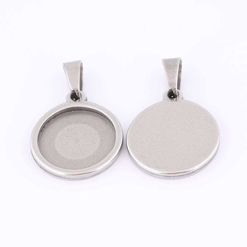 10pcs 15mm Round Cabochon Base - Bezels Set Pendant 评论和价格
