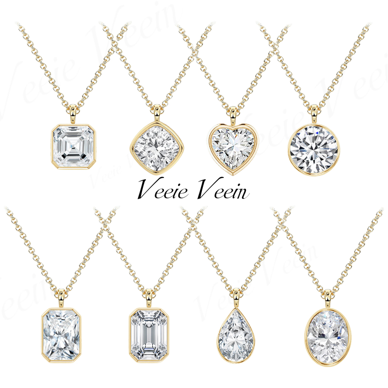 Veeie Veein Jewelry 3ct Irregu - Bezels Set Pendant 评论和价格