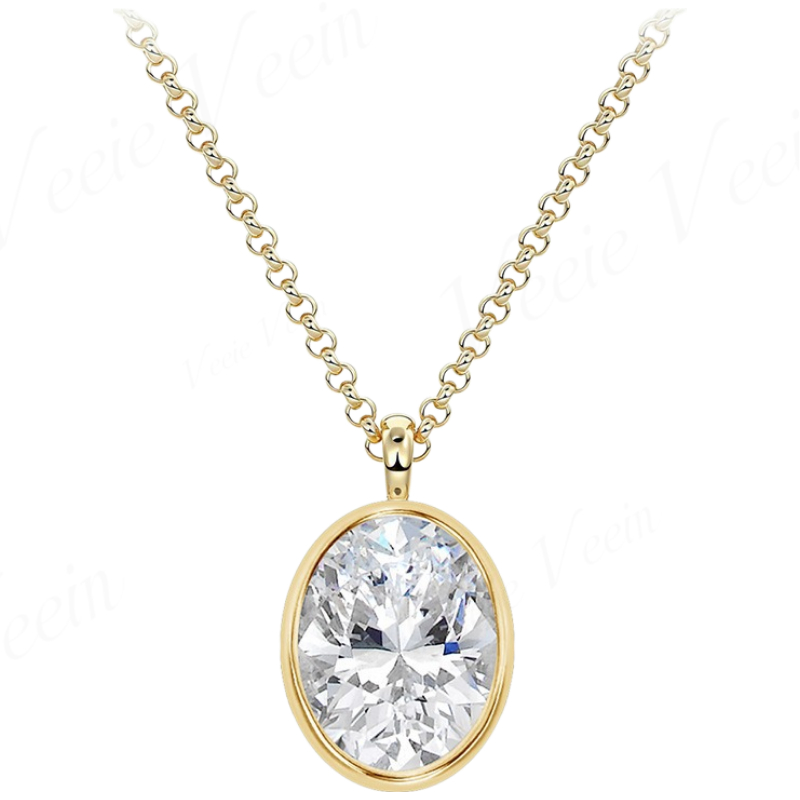 Veeie Veein Jewelry 3ct Irregu - Bezels Set Pendant 评论和价格
