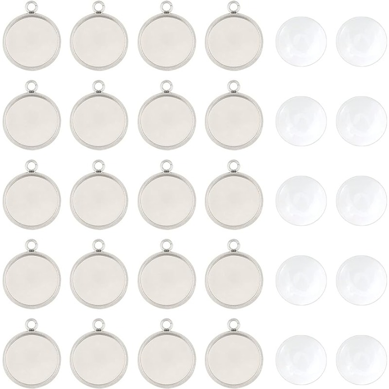 50 sets Pendant Cabochon Jewel - Bezels Set Pendant 评论和价格