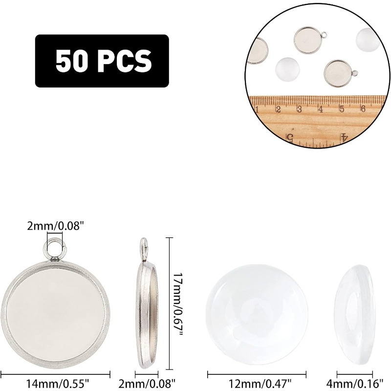 50 sets Pendant Cabochon Jewel - Bezels Set Pendant 评论和价格