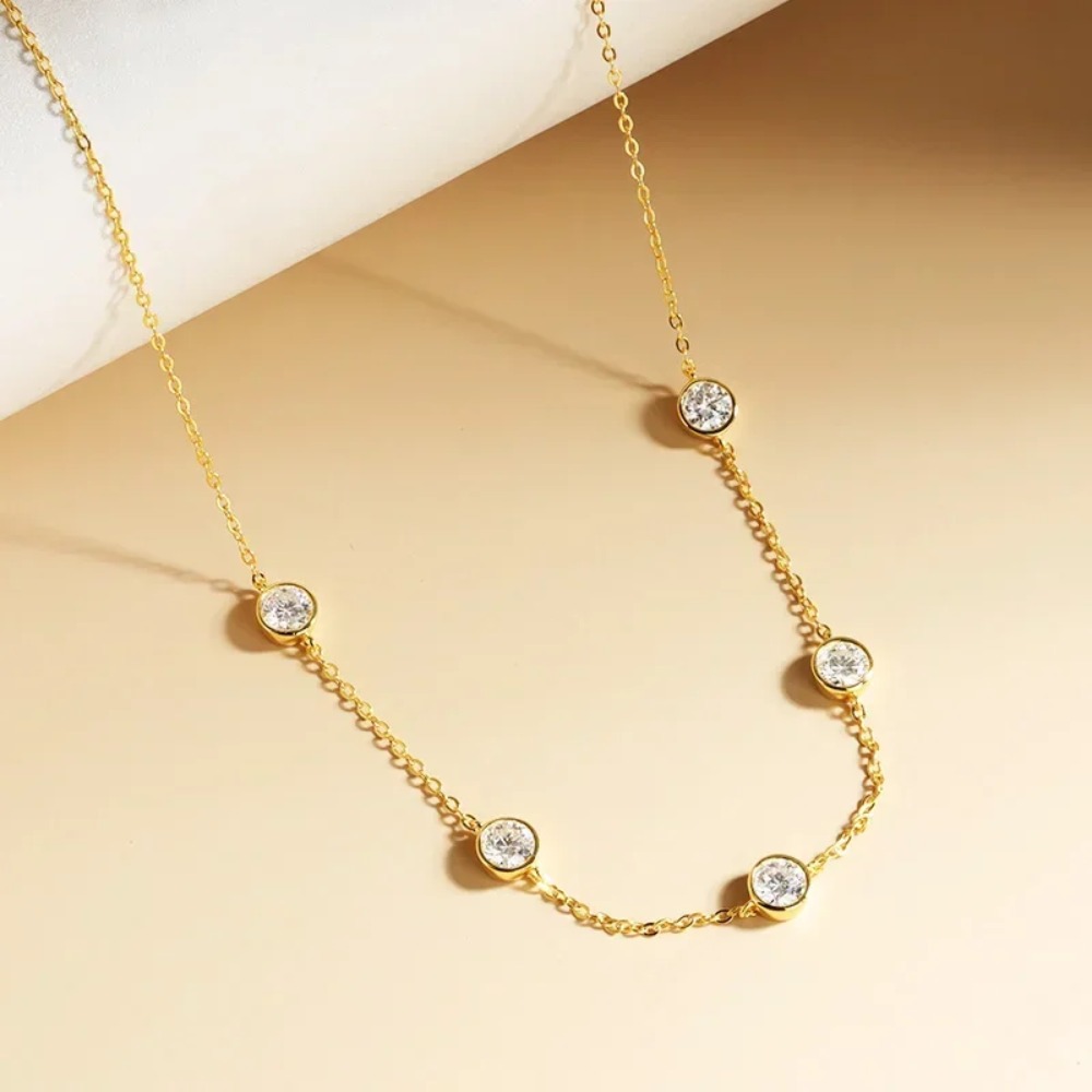GRA Certified 5mm Moissanite N - Bezels Set Pendant 评论和价格